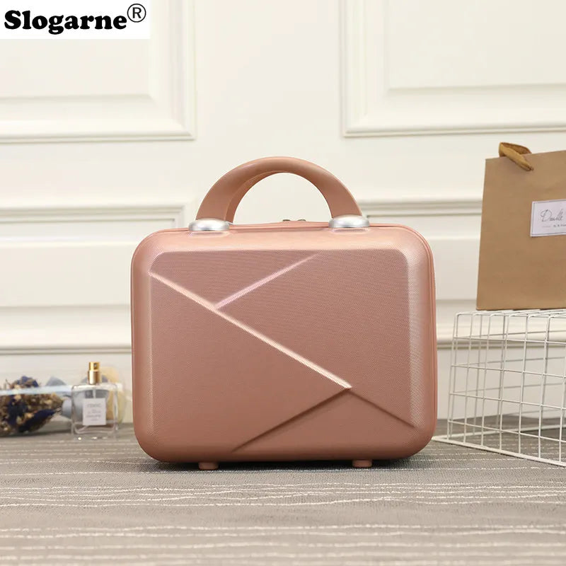 New 14 Inch Cosmetic Box Women Fashion Suitcase Portable Storage Box Unisex Mini Travel Suitcase Portable Luggages Bags Gifts