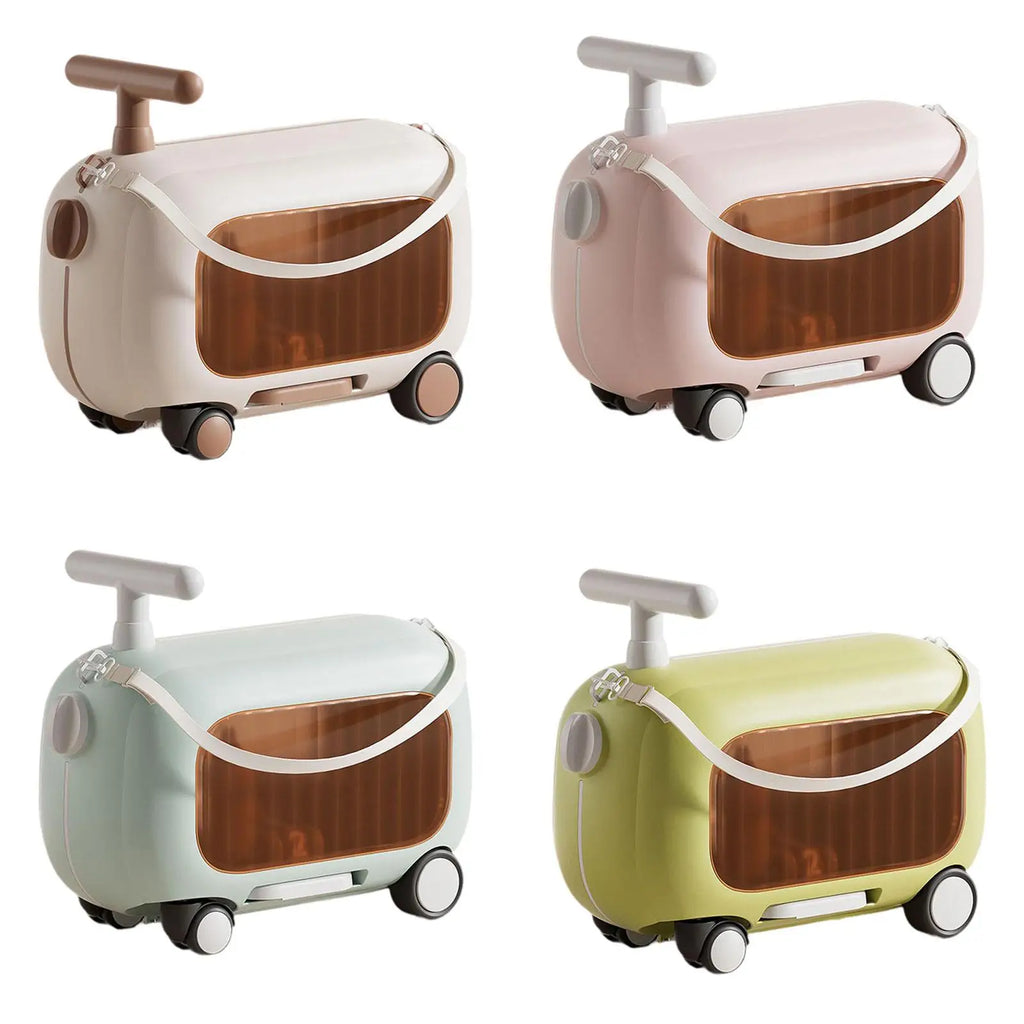 Ride on Suitcase Luggage Case Adjustable Strap Spacious Lightweight Compact Children's Suitcase for Children Aged 2-6 Years